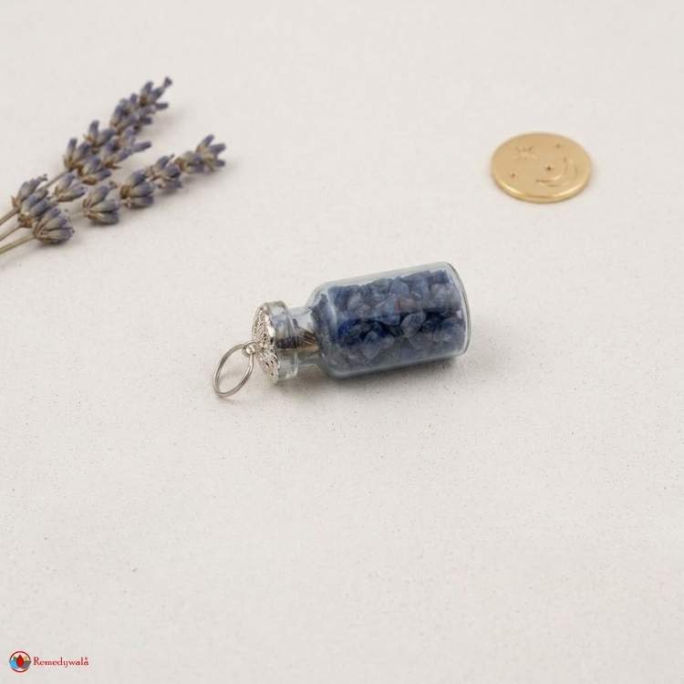 Sodalite Chip Stone Bottle Pendant