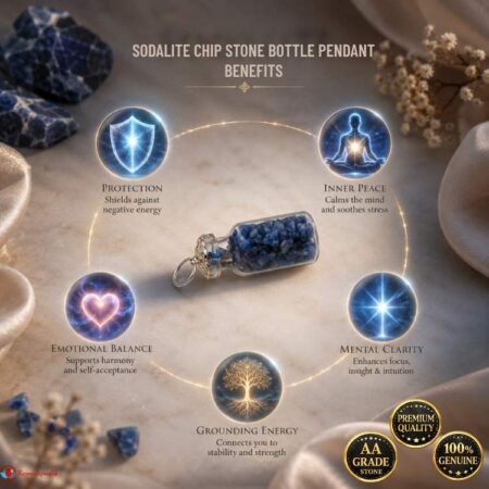 Sodalite Chip Stone Bottle Pendant