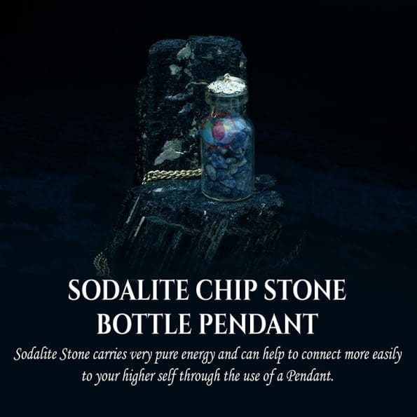 Sodalite Chip Stone Bottle Pendant