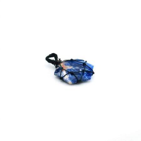 Sodalite Thread Cage Wrapped Pendant