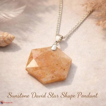 Sunstone David Star Shape Pendant