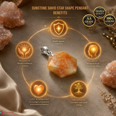 Sunstone David Star Shape Pendant