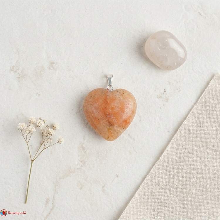 Sunstone Heart Shape Pendant