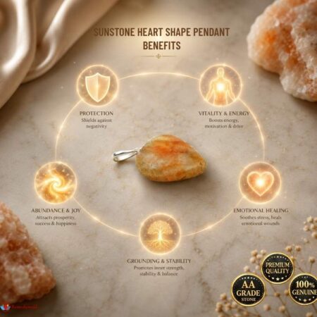 Sunstone Heart Shape Pendant