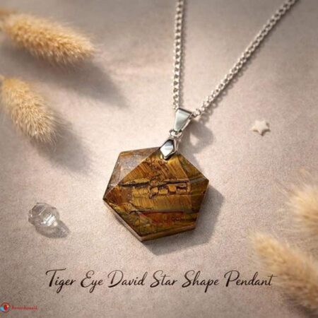 Tiger Eye David Star Shape Pendant