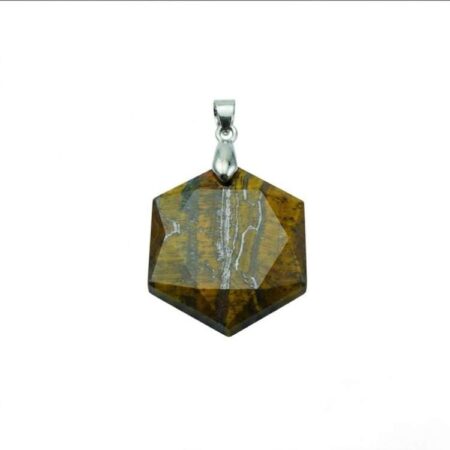 Tiger Eye David Star Shape Pendant