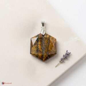 Tiger Eye David Star Shape Pendant