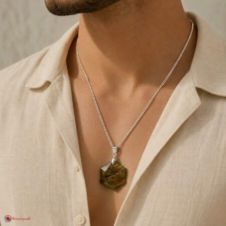 Tiger Eye David Star Shape Pendant