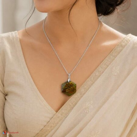 Tiger Eye David Star Shape Pendant