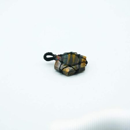 Tiger Eye Thread Cage Wrapped Pendant