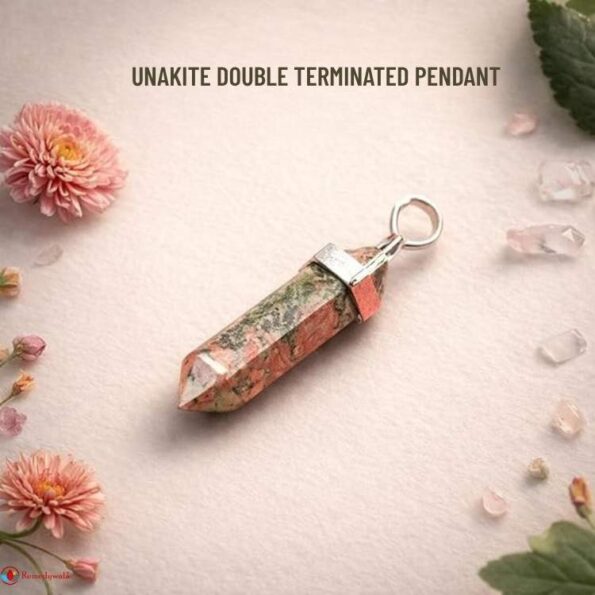 Unakite Double Terminated Pendant