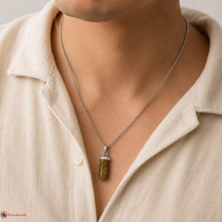 Unakite Double Terminated Pendant