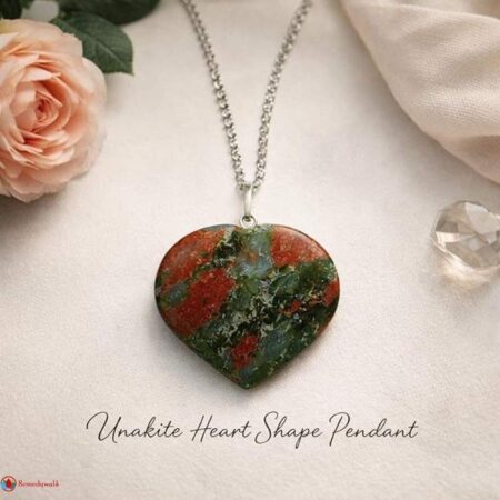 Unakite Heart Shape Pendant
