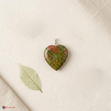 Unakite Heart Shape Pendant