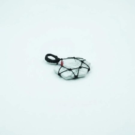 White Howlite Thread Cage Wrapped Pendant