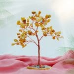 Yellow Aventurine Tree 100 Beads Chips Stone Slice Base