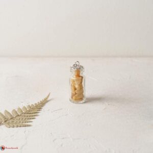 Yellow Calcite Chip Stone Bottle Pendant