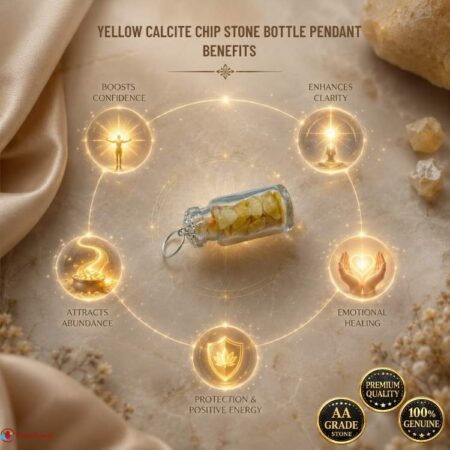 Yellow Calcite Chip Stone Bottle Pendant