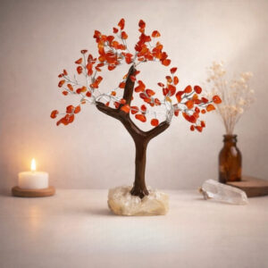 Red Carnelian Tree 150 Beads Rough Stone Base