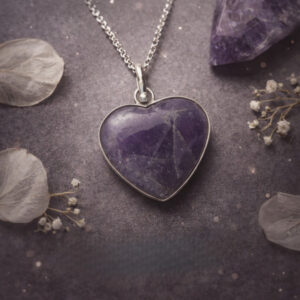 Amethyst Heart Shape Small Pendant