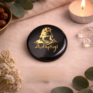 Black Agate Adiyogi Coin