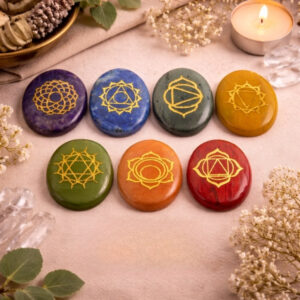 7 Chakra Stone Coin Set