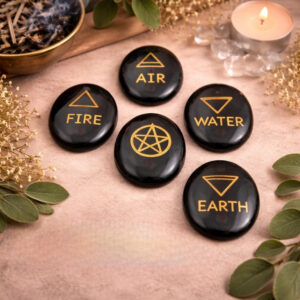 Black Agate Five Element Stone Set