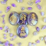 Amethyst Coin with Usui Reiki Symbols
