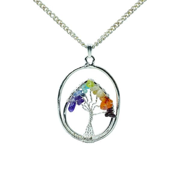7 Chakra Tree Of Life Pendant - 1