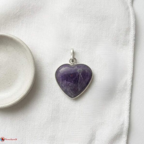 Amethyst Heart Shape Small Pendant