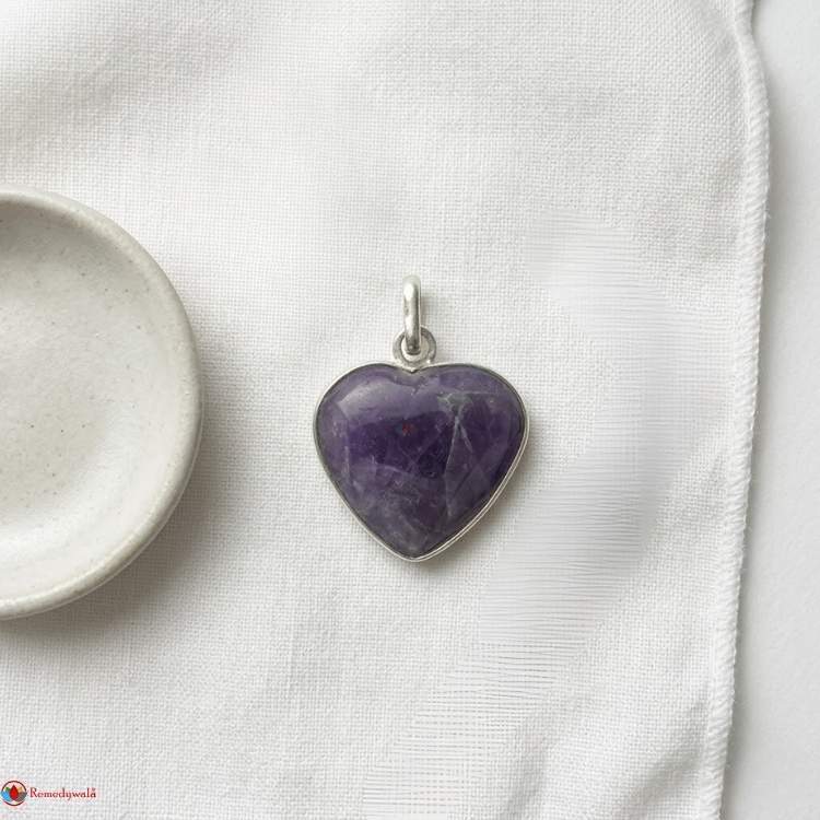 Amethyst Heart Shape Small Pendant