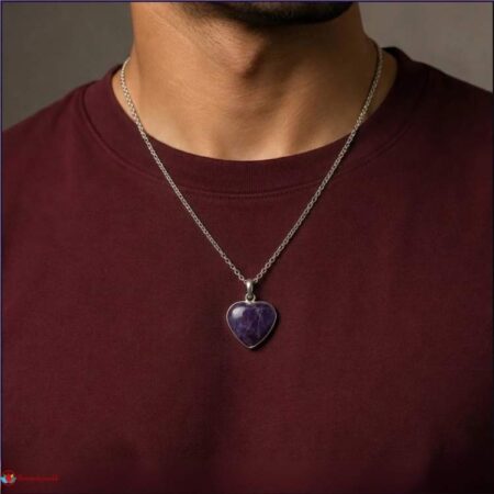 Amethyst Heart Shape Small Pendant