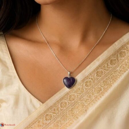 Amethyst Heart Shape Small Pendant