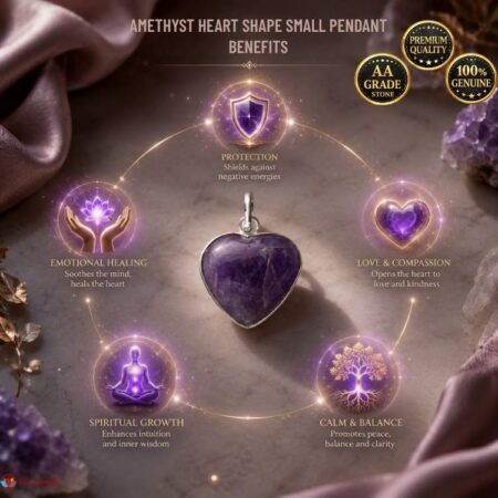 Amethyst Heart Shape Small Pendant
