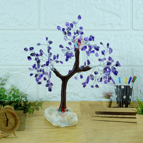 Amethyst Tree 150 Beads Rough Stone Base