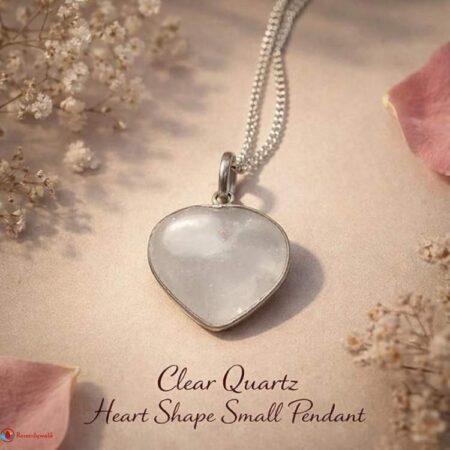 Clear Quartz Heart Shape Small Pendant