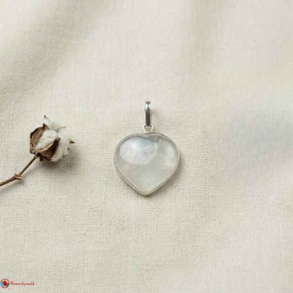 Clear Quartz Heart Shape Small Pendant
