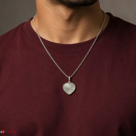 Clear Quartz Heart Shape Small Pendant