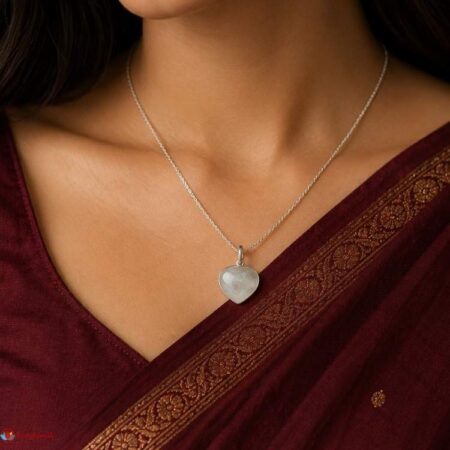 Clear Quartz Heart Shape Small Pendant