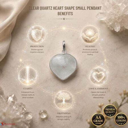Clear Quartz Heart Shape Small Pendant