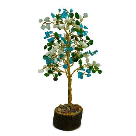 Green Jade, Howlite And Turquoise Combination Tree 200 Beads