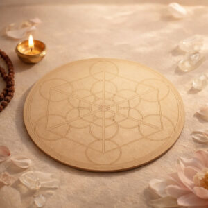 Metatron's Cube Crystal Grid Plate (12 Inch Approx)