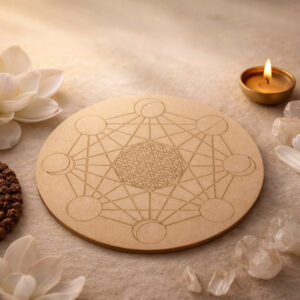 Moon Phases Tetrahedron Flower Of Life (12 Inch)