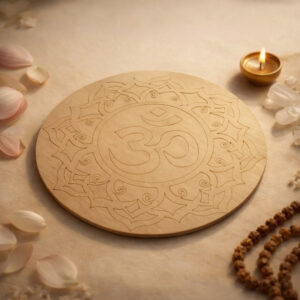 OM ॐ Wooden Grid Plate (12 Inch Approx)
