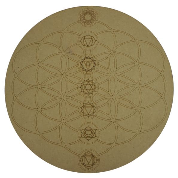 Flower Of Life Chakras Plate