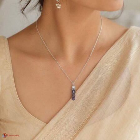 Lepidolite 7 Chakra Ball Pencil Pendant