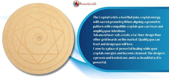 PHI Symbol Crystal Grid Plate (10 Inch Approx)
