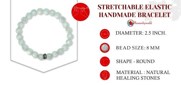 Clear Quartz Om Bracelet 8mm