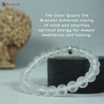 Clear Quartz Om Bracelet 8mm