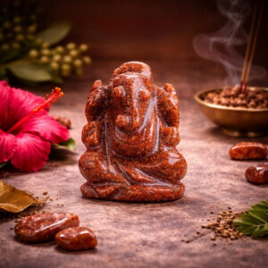 Red Goldstone Ganesha